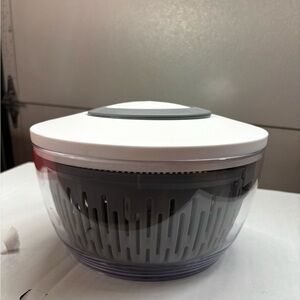 Crate&Barrel White and Gray Kitchen Spinner